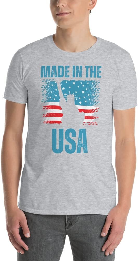 4th of July Made in The USA Men\u2019s Women's Short Sleeve Graphic - Image 9