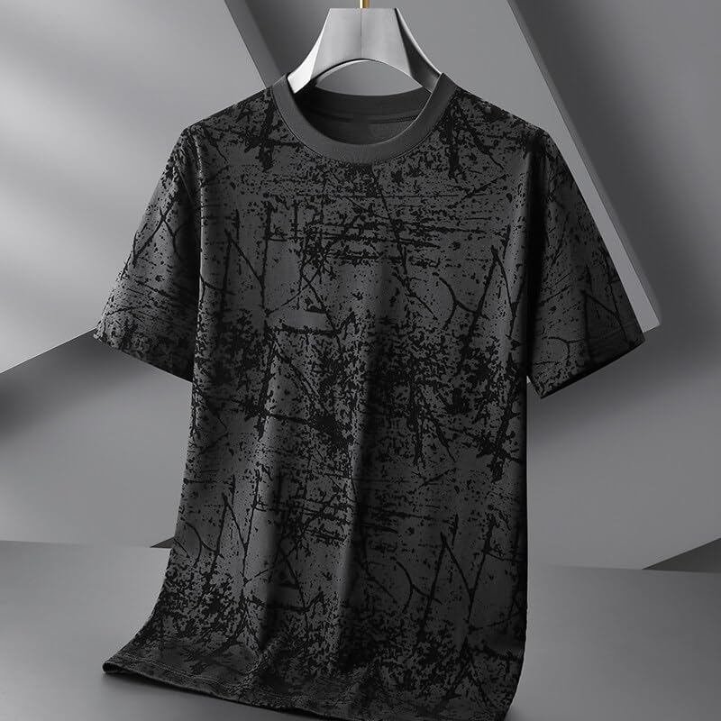 CXLCZNKG Men's T-Shirt Plus Size Printed Loose Fit Round Neck top for Men - Image 3
