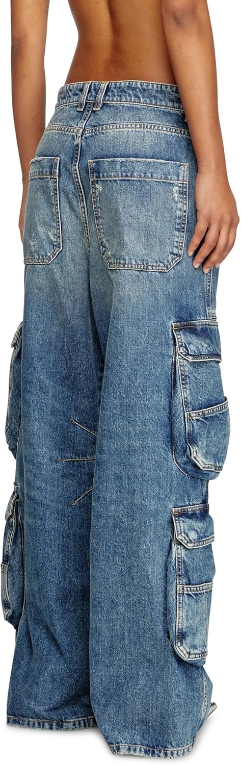 Diesel 1996 D-SIRE Relaxed Cargo Jeans - Image 4