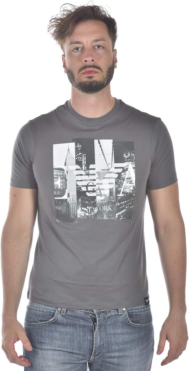 Emporio Armani City Prints T-Shirt in Grey NYC