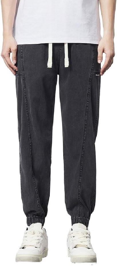 ERTXGBA Versatile and Casual Loose Denim Pants with Straight Leg Jeans
