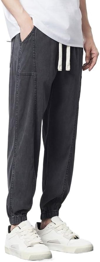 ERTXGBA Versatile and Casual Loose Denim Pants with Straight Leg Jeans - Image 3