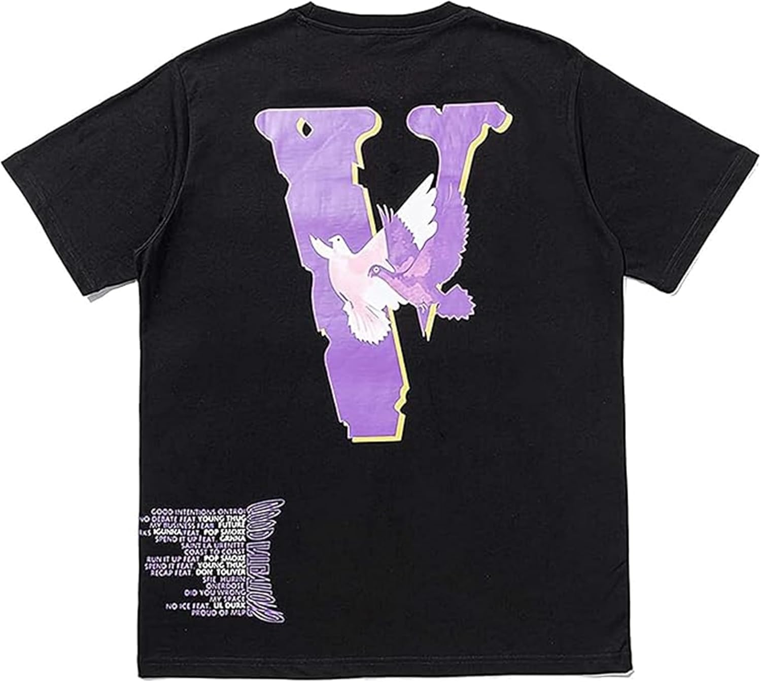 Fashion Men's Short Sleeved T-Shirt V Letter Printed Tops Casual Couple T-Shirt Hip Hop Short Sleeved Tops - Image 9