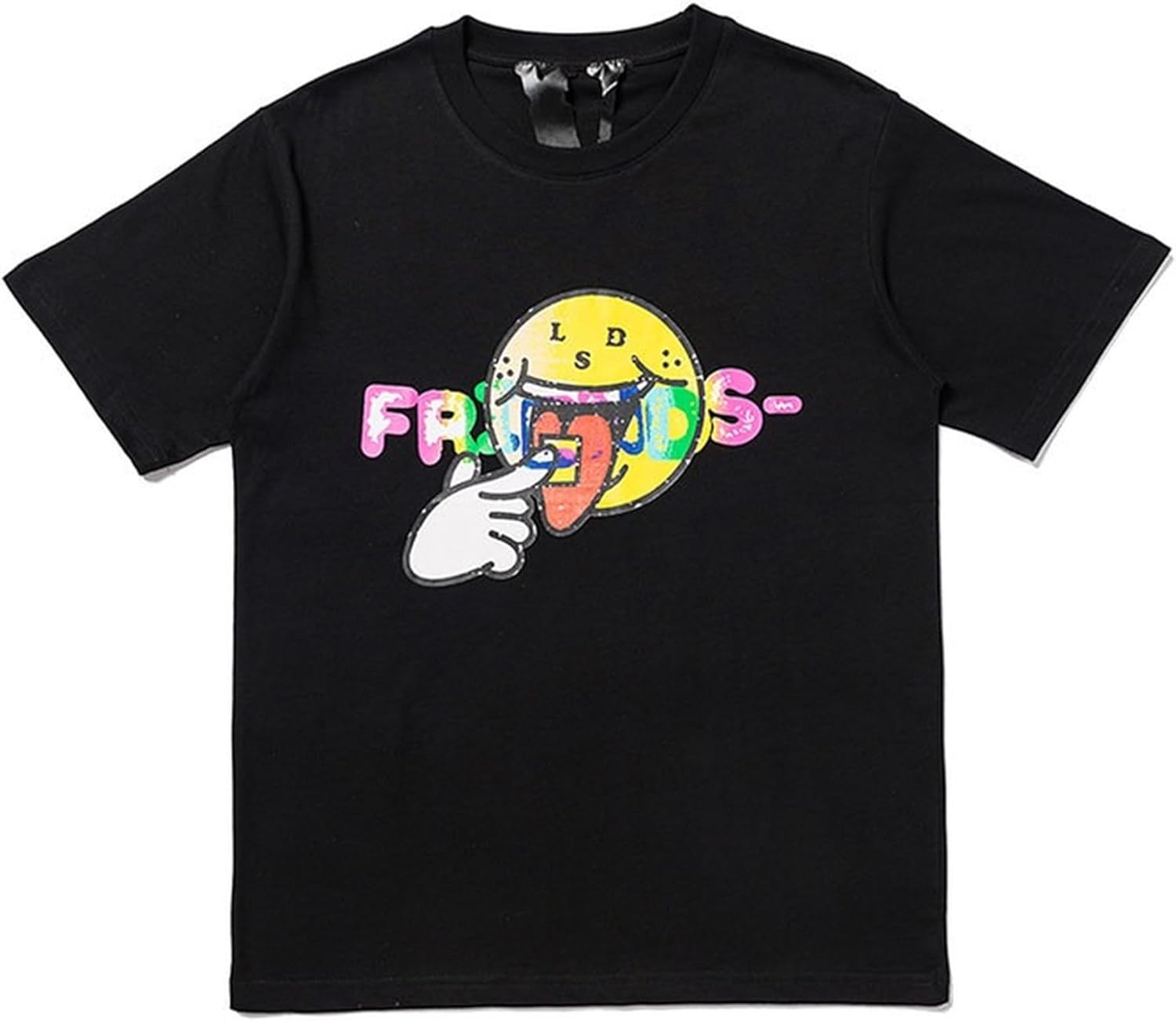 Fashion Men's Short Sleeved T-Shirt V Letter Printed Tops Casual Couple T-Shirt Hip Hop Short Sleeved Tops - Image 2