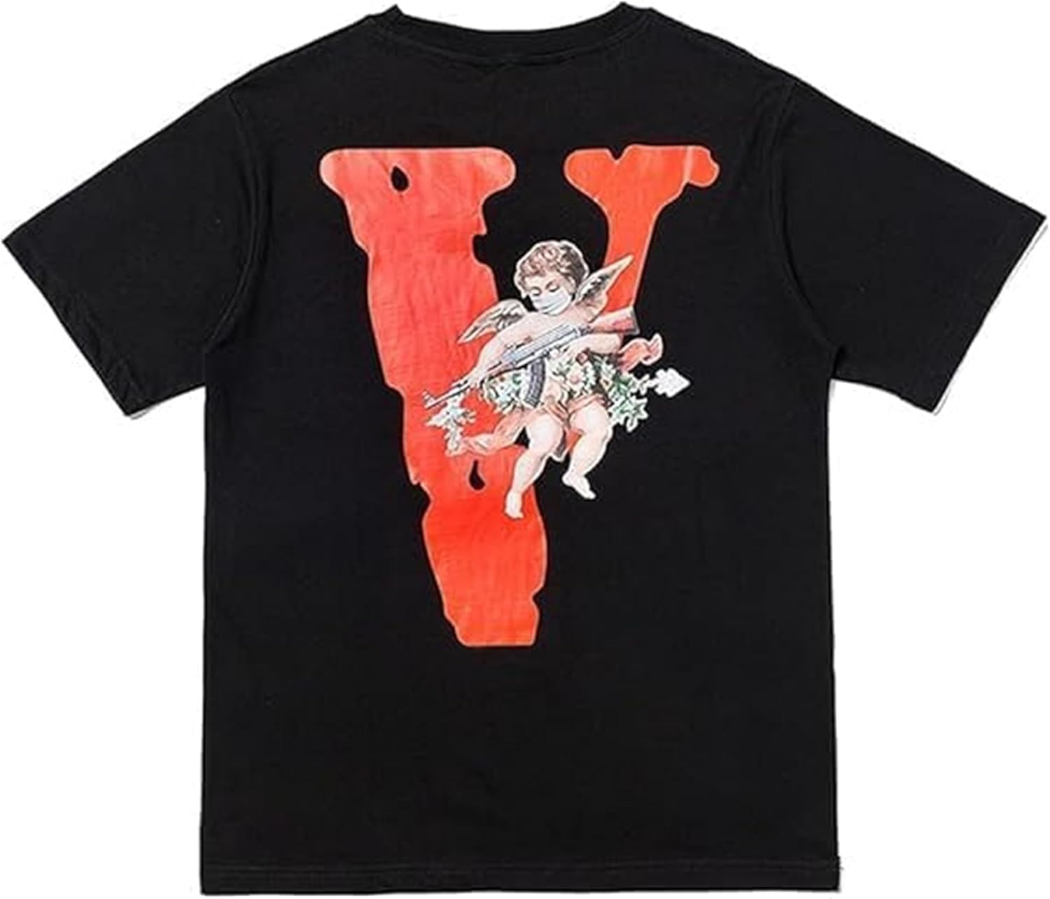 Fashion Men's Short Sleeved T-Shirt V Letter Printed Tops Casual Couple T-Shirt Hip Hop Short Sleeved Tops - Image 22