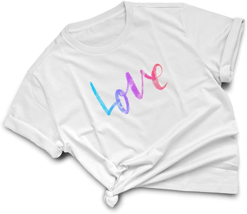 GotPrint Unisex Love T-Shirts | Cute Heart for Couple Graphic Tee | Casual Letter Printed Novelty Shirt - Image 9