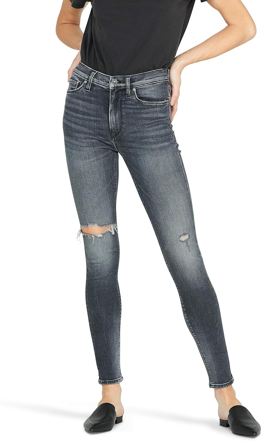 HUDSON Women's Barbara High Rise, Super Skinny Ankle Jean - Image 37