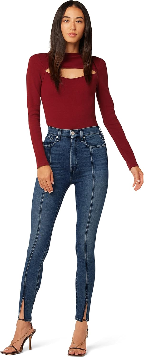 HUDSON Women's Centerfold Extreme High Rise Super Skinny Jean - Image 6