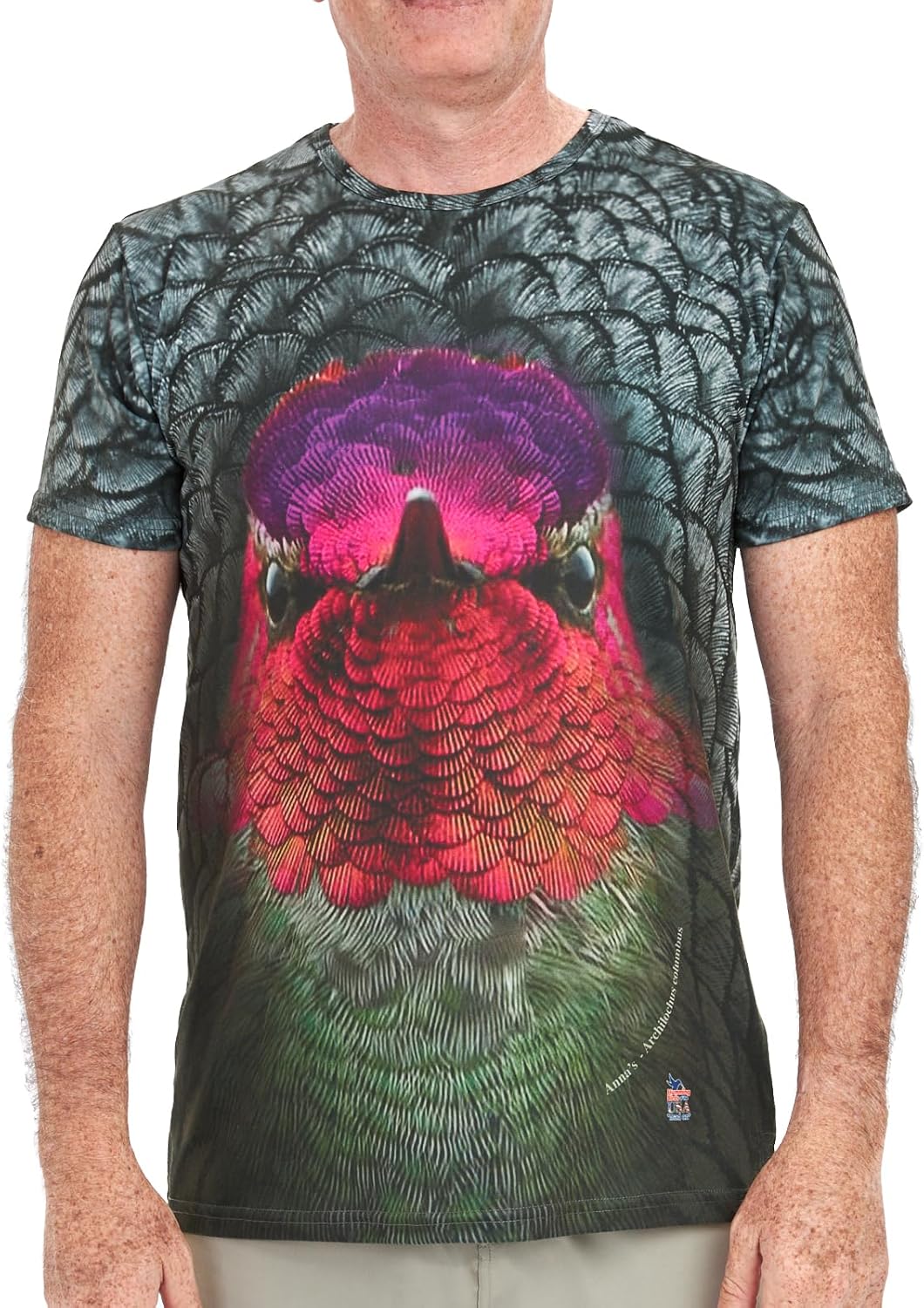 Hummingbirds of The USA - Graphic Tees for Men - Hummingbirds-Themed Men's Graphic T-Shirts - Vibrant All-Over-Print Designs - Image 5