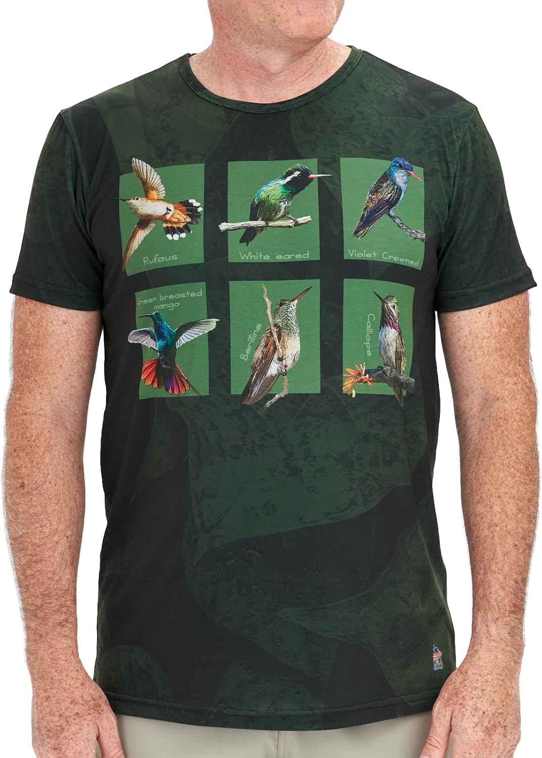 Hummingbirds of The USA - Graphic Tees for Men - Hummingbirds-Themed Men's Graphic T-Shirts - Vibrant All-Over-Print Designs - Image 6