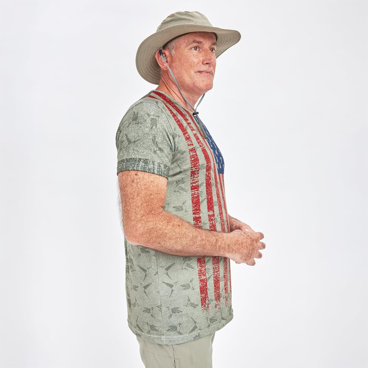 Hummingbirds of The USA - Graphic Tees for Men - Hummingbirds-Themed Men's Graphic T-Shirts - Vibrant All-Over-Print Designs - Image 2