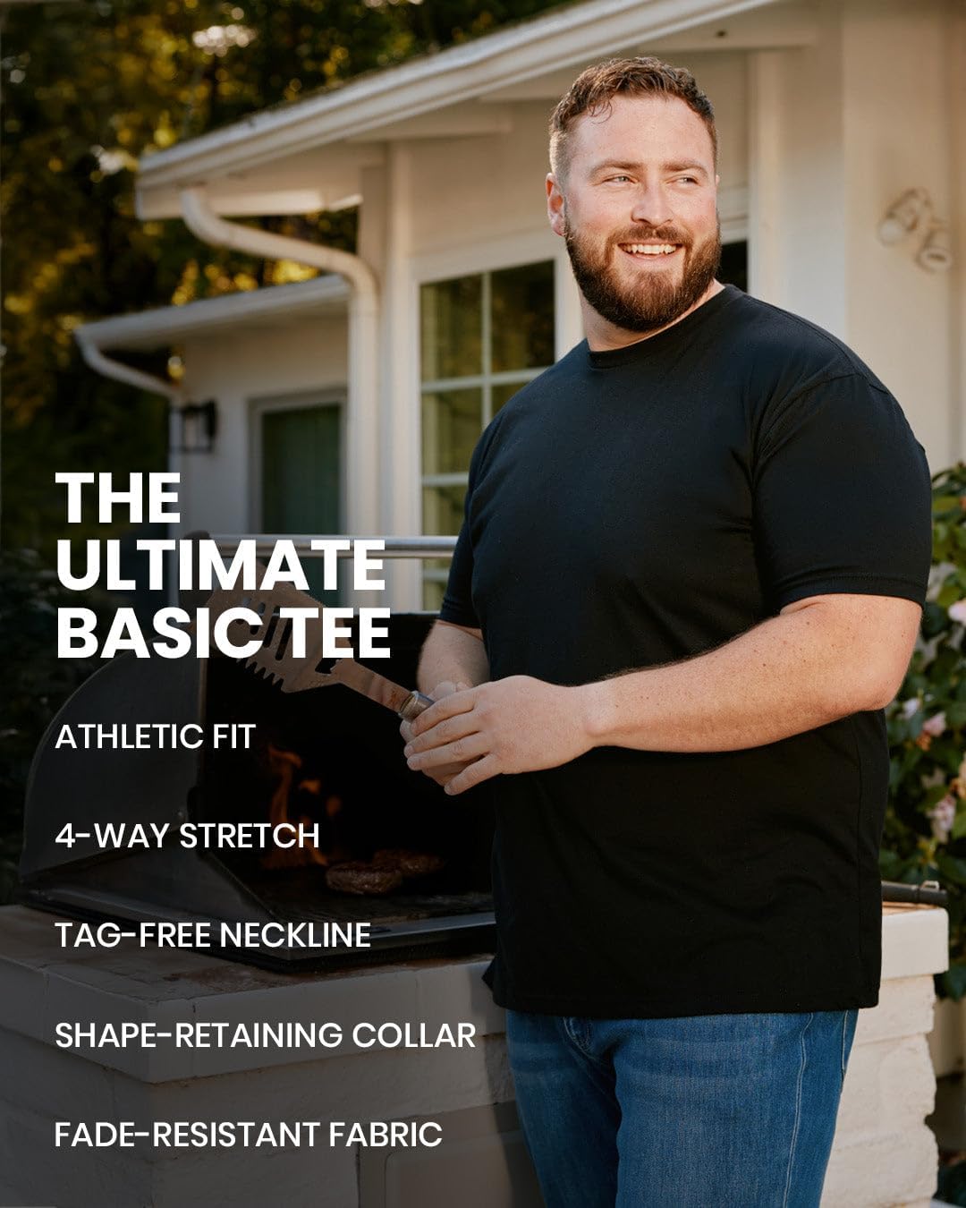 INTO THE AM Mens T Shirt with Logo - Short Sleeve Crew Neck Soft Fitted Tees S - 4XL Fresh Classic Basic Tshirts - Image 3