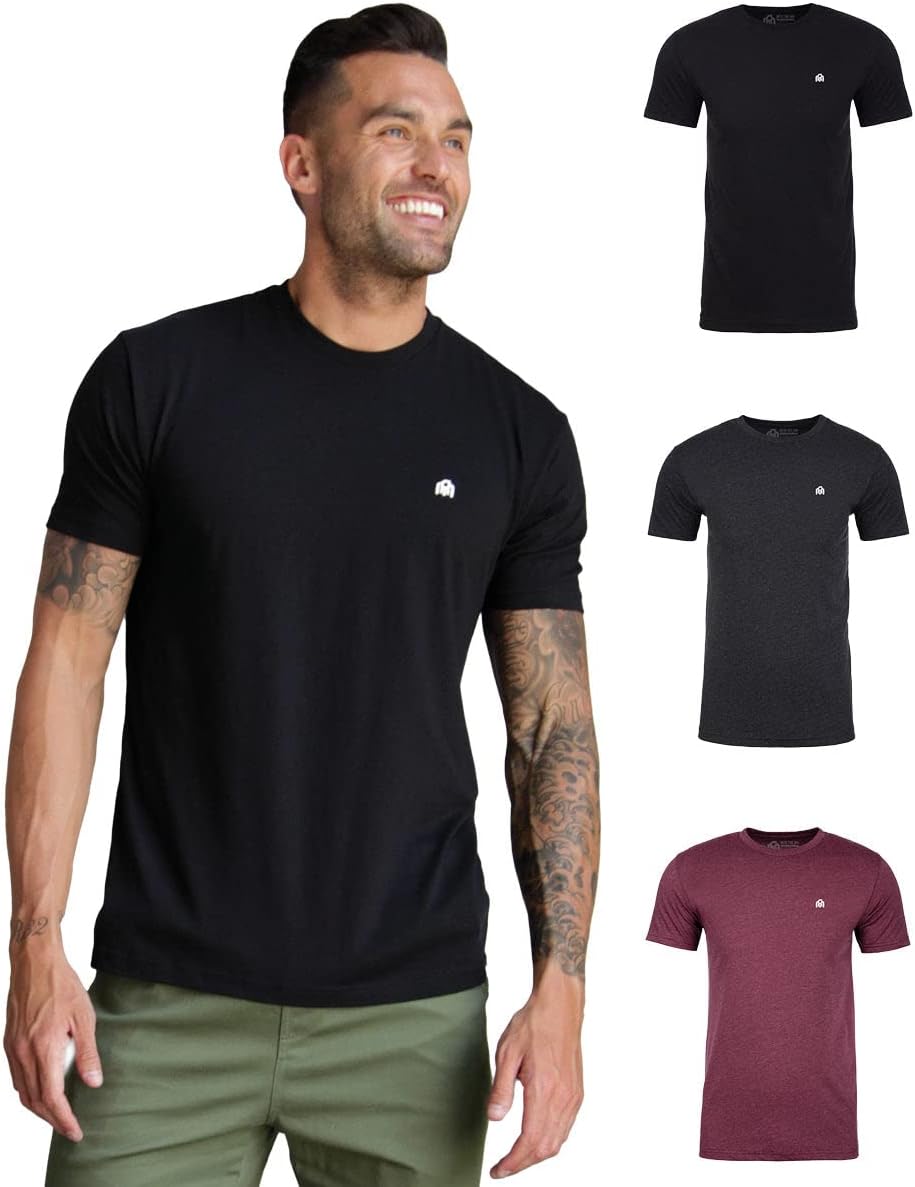 INTO THE AM Mens T Shirt with Logo - Short Sleeve Crew Neck Soft Fitted Tees S - 4XL Fresh Classic Basic Tshirts - Image 21