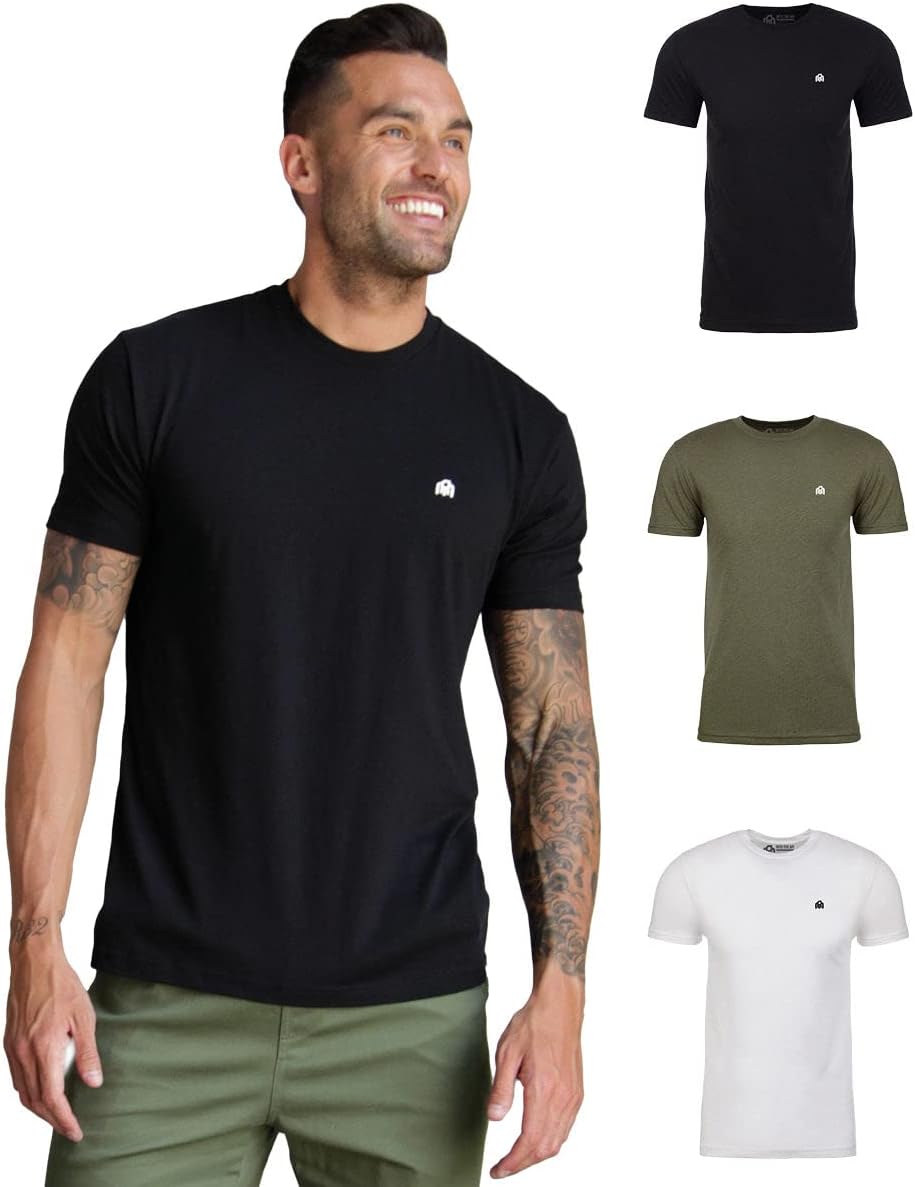INTO THE AM Mens T Shirt with Logo - Short Sleeve Crew Neck Soft Fitted Tees S - 4XL Fresh Classic Basic Tshirts - Image 17