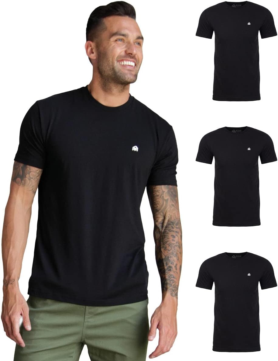 INTO THE AM Mens T Shirt with Logo - Short Sleeve Crew Neck Soft Fitted Tees S - 4XL Fresh Classic Basic Tshirts - Image 9
