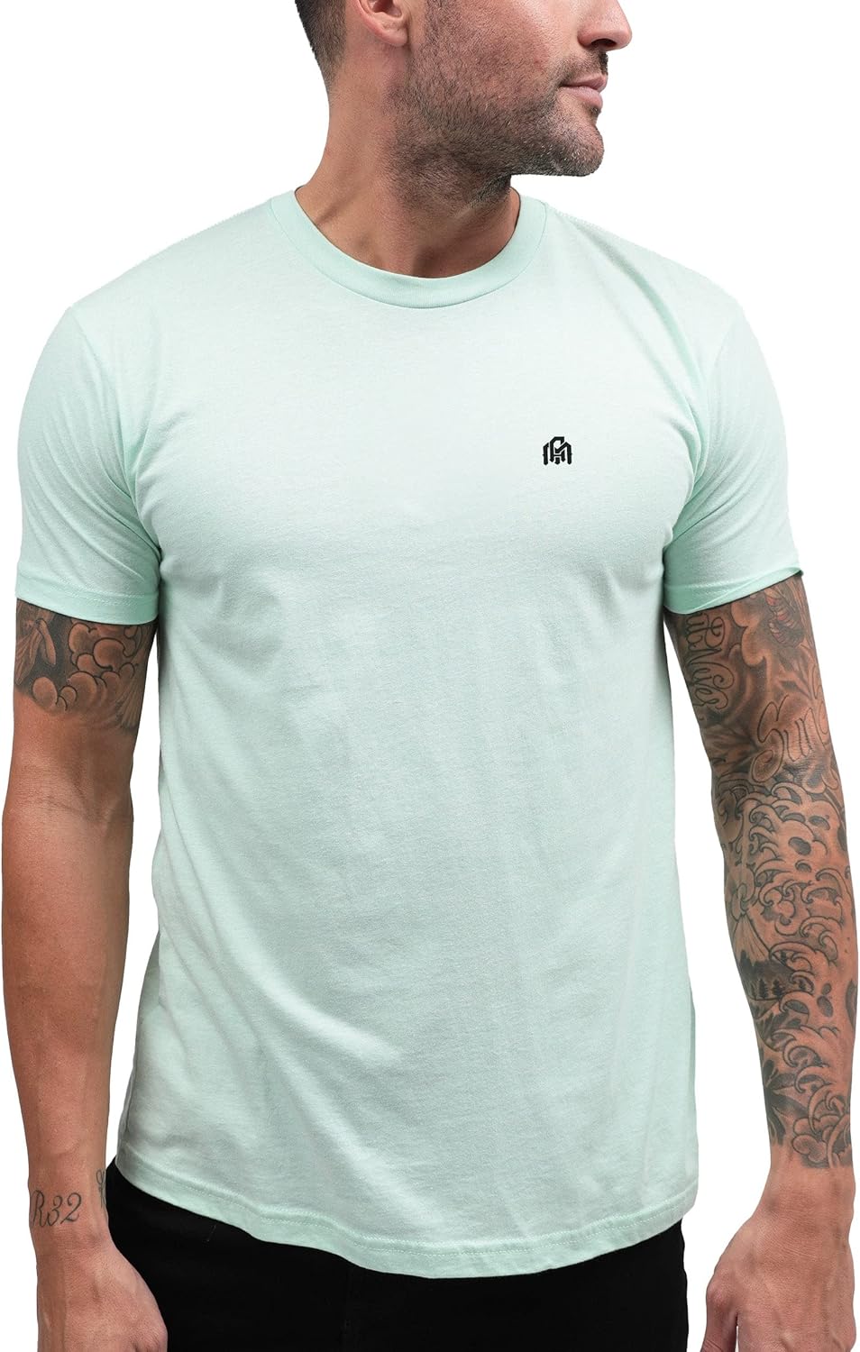 INTO THE AM Mens T Shirt with Logo - Short Sleeve Crew Neck Soft Fitted Tees S - 4XL Fresh Classic Basic Tshirts - Image 25