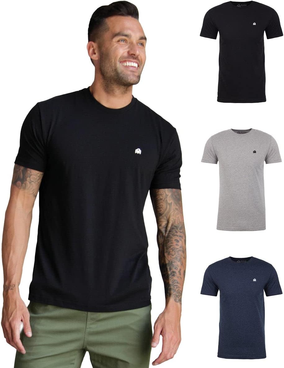 INTO THE AM Mens T Shirt with Logo - Short Sleeve Crew Neck Soft Fitted Tees S - 4XL Fresh Classic Basic Tshirts - Image 15