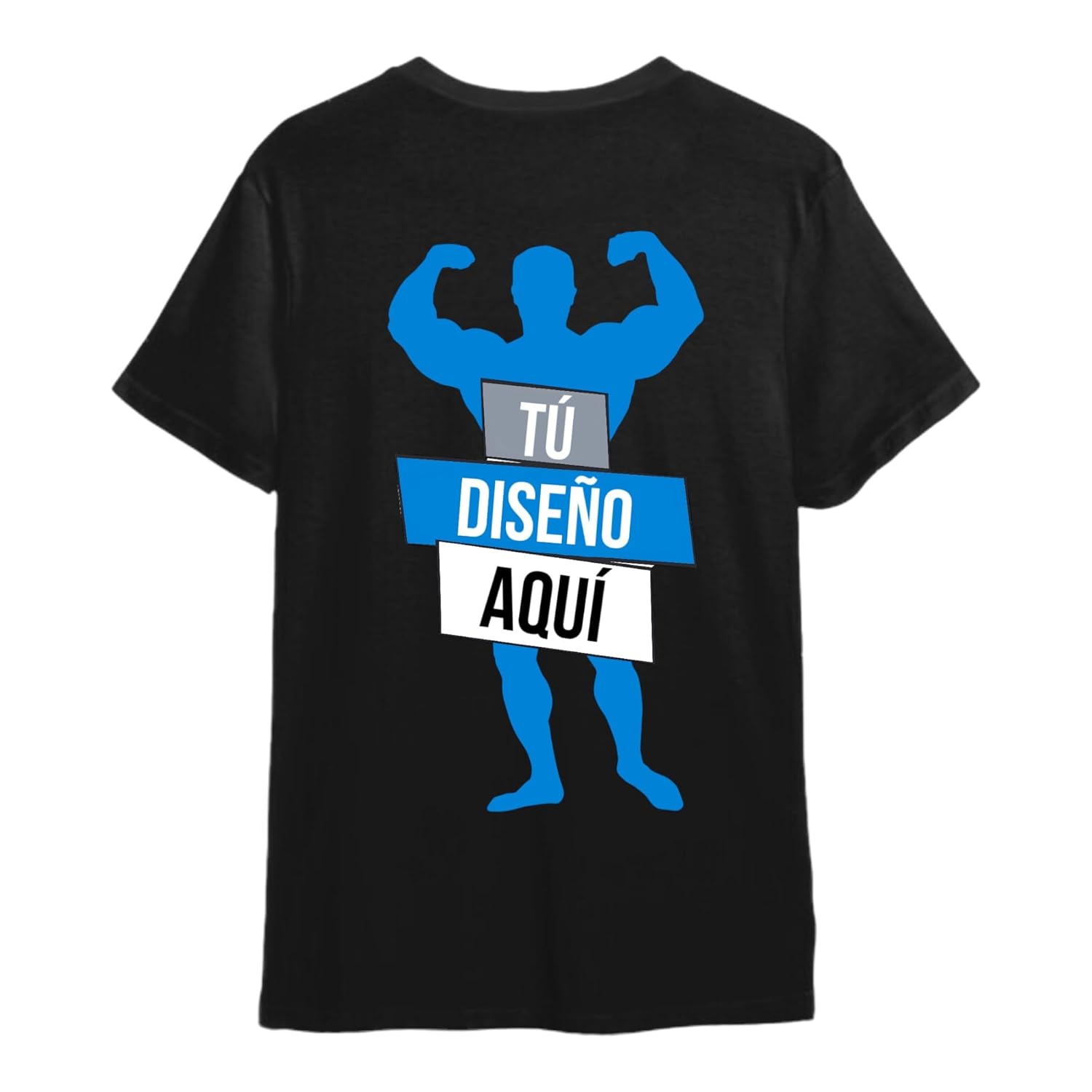 JOUSKA MX Personalized T-shirt Printed Your Own Design Sports Bodybuilding Gym Unisex Slim Fit for Training (Back) - Image 4