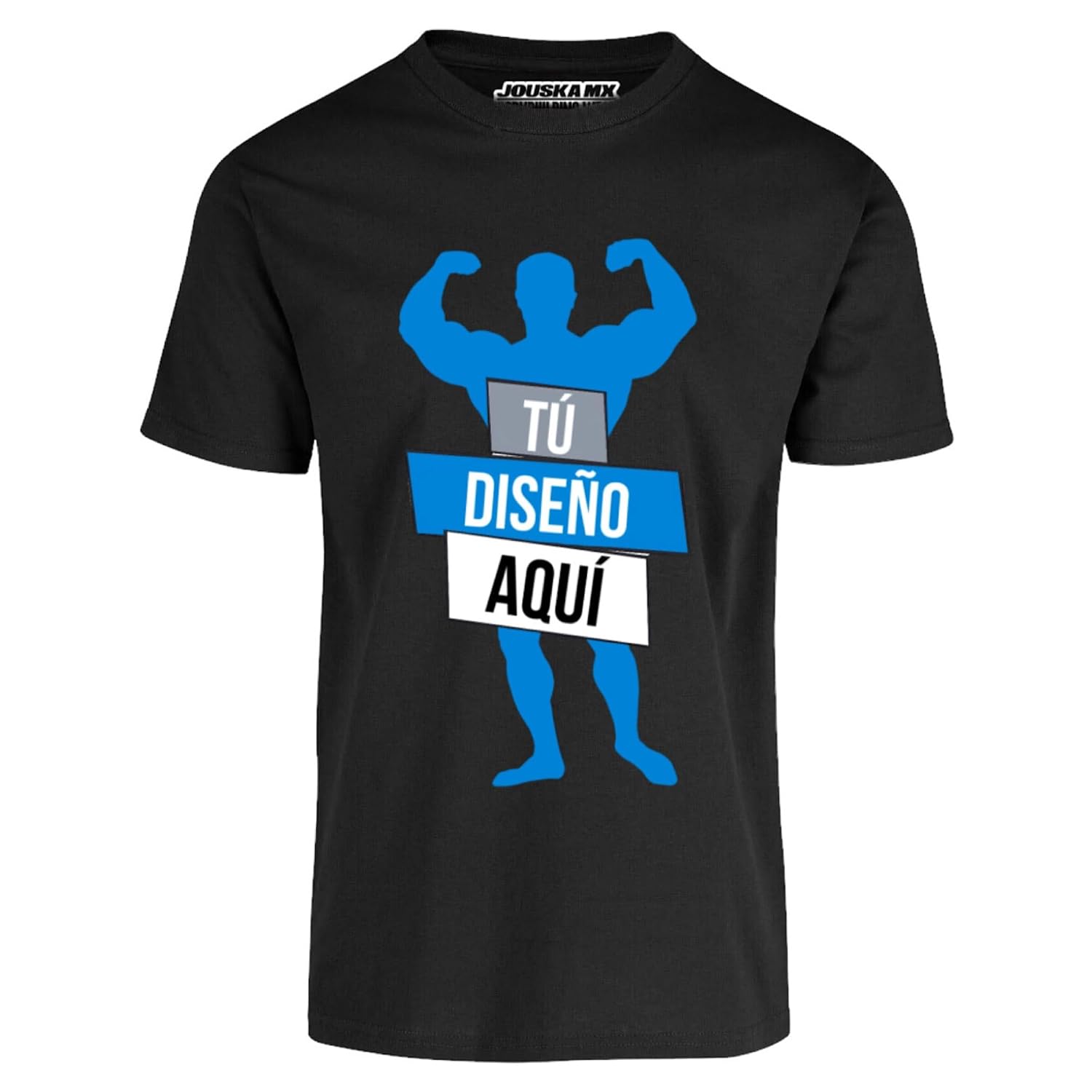 JOUSKA MX Personalized T-shirt Printed Your Own Design Sports Bodybuilding Gym Unisex Slim Fit for Training (Back) - Image 6