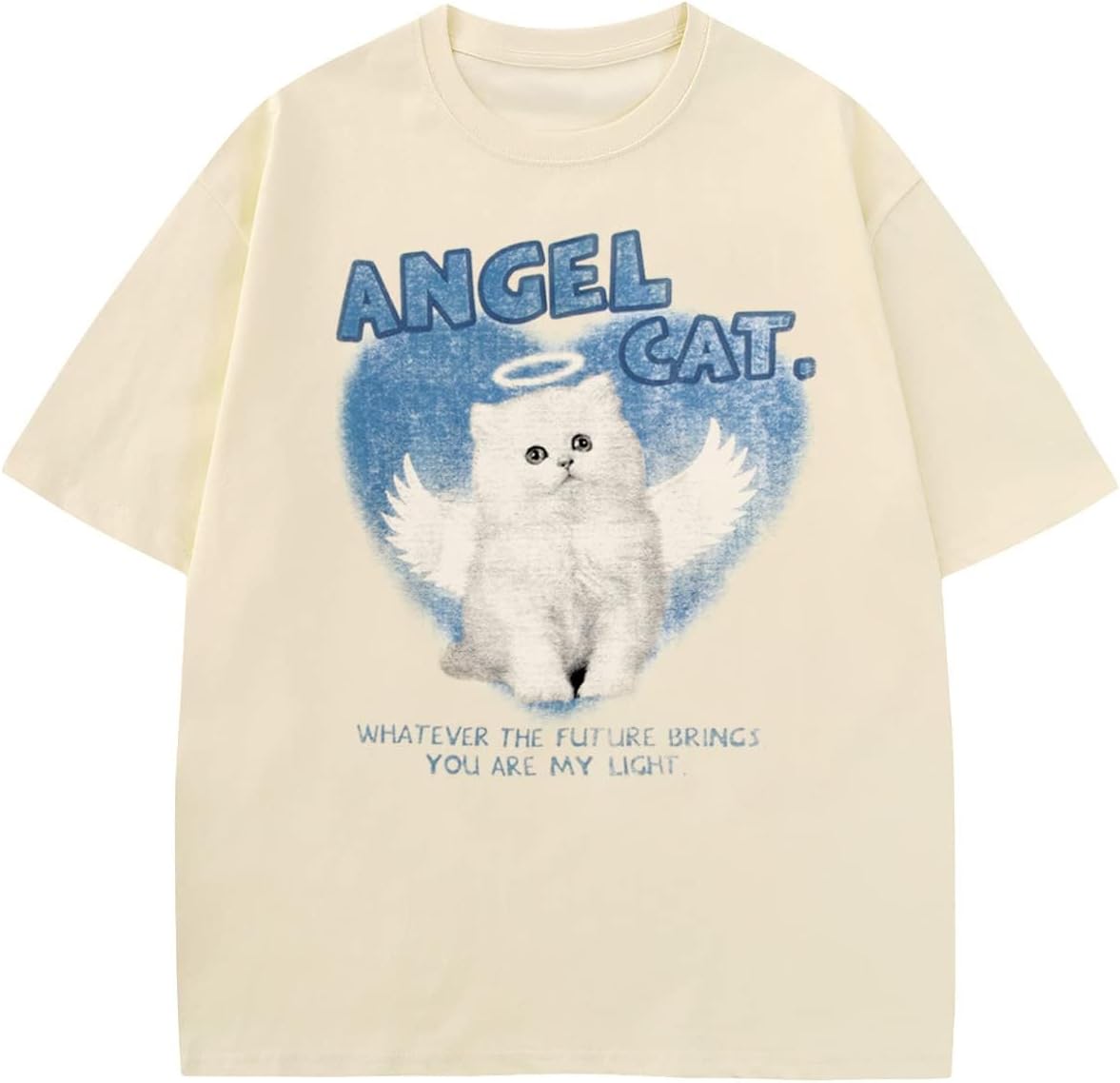 Laixton Women's Graphic Tees Shirt Unisex Hipster Printed Cotton Oversized T-Shirt Streetwear Aesthetic Casual Tee Top - Image 7