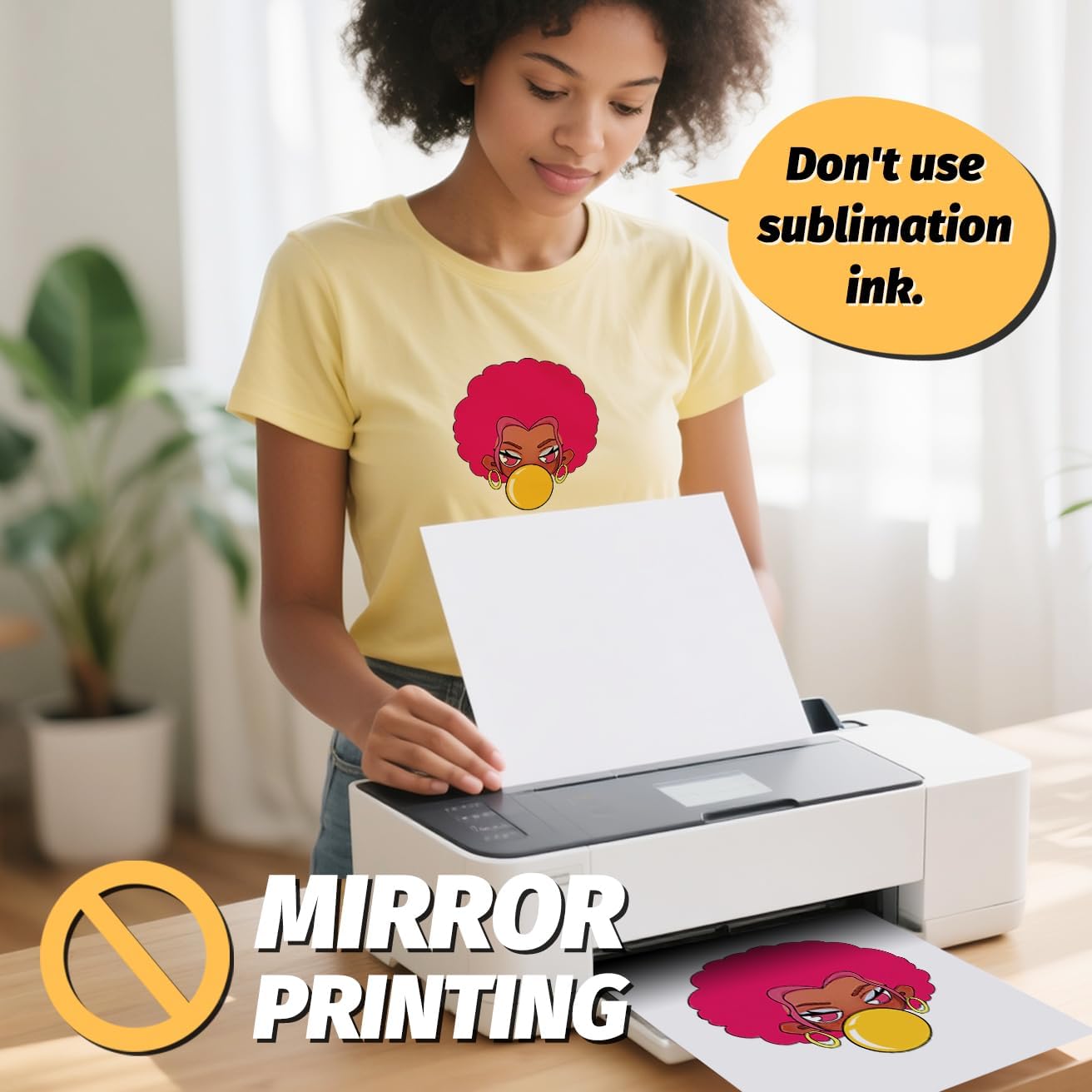 Lovein Pinkie Iron on Heat Transfer Paper for T Shirts (10 Sheets, 8.5x11'', Light Plus) Printable Heat Transfer Vinyl for Laserjet & Inkjet Printer Iron on Transfers Paper for Light Fabric (PK-L3-10) - Image 3