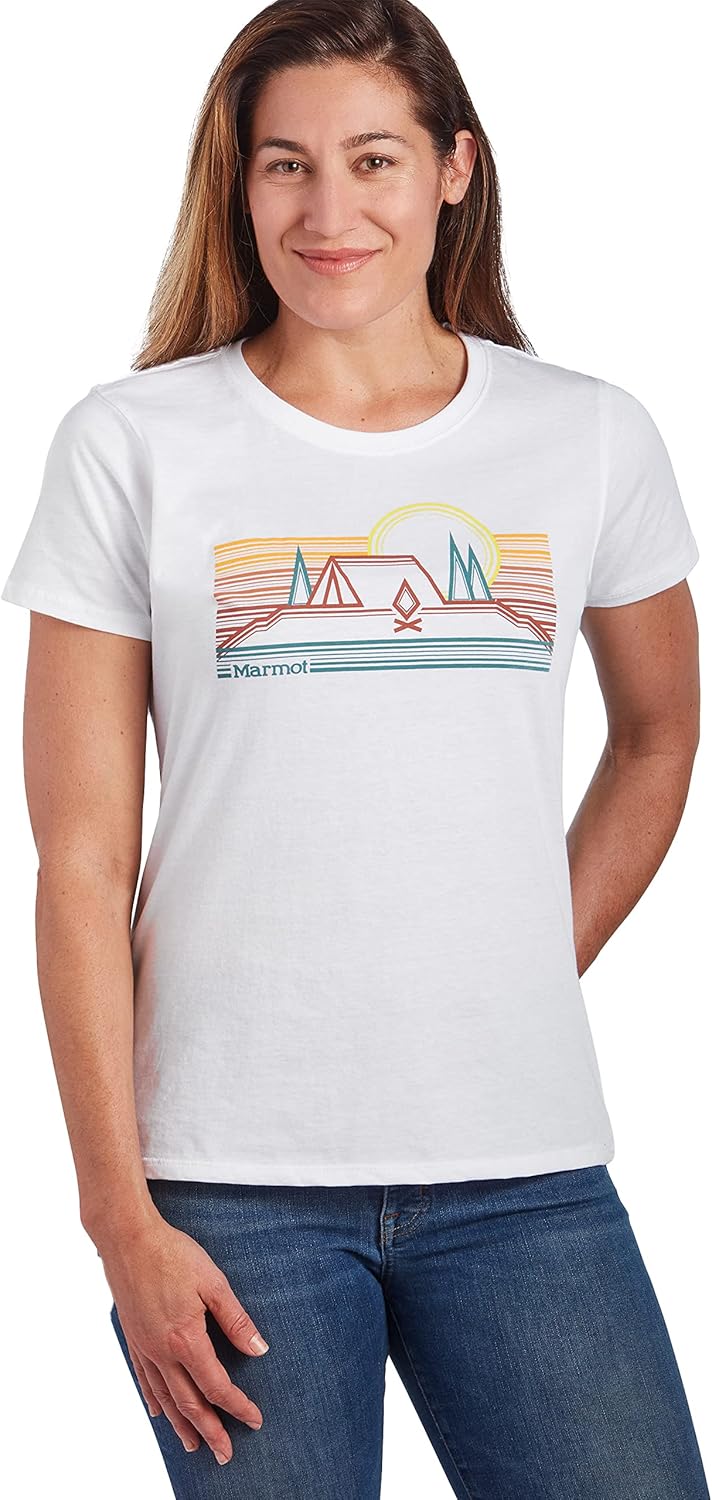 MARMOT Women's Logo T-Shirts - Printed Graphic on Cotton Tee