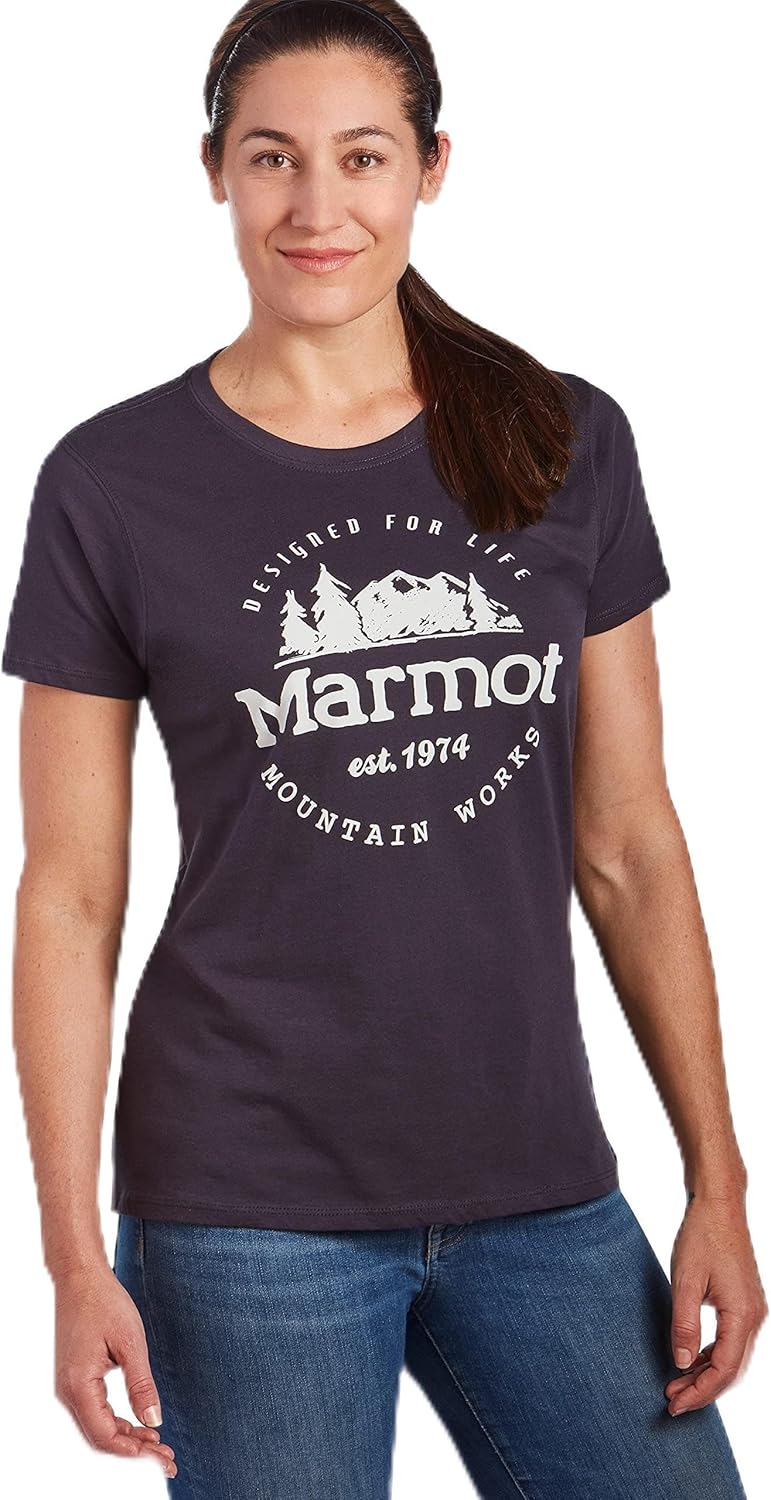 MARMOT Women's Logo T-Shirts - Printed Graphic on Cotton Tee - Image 5