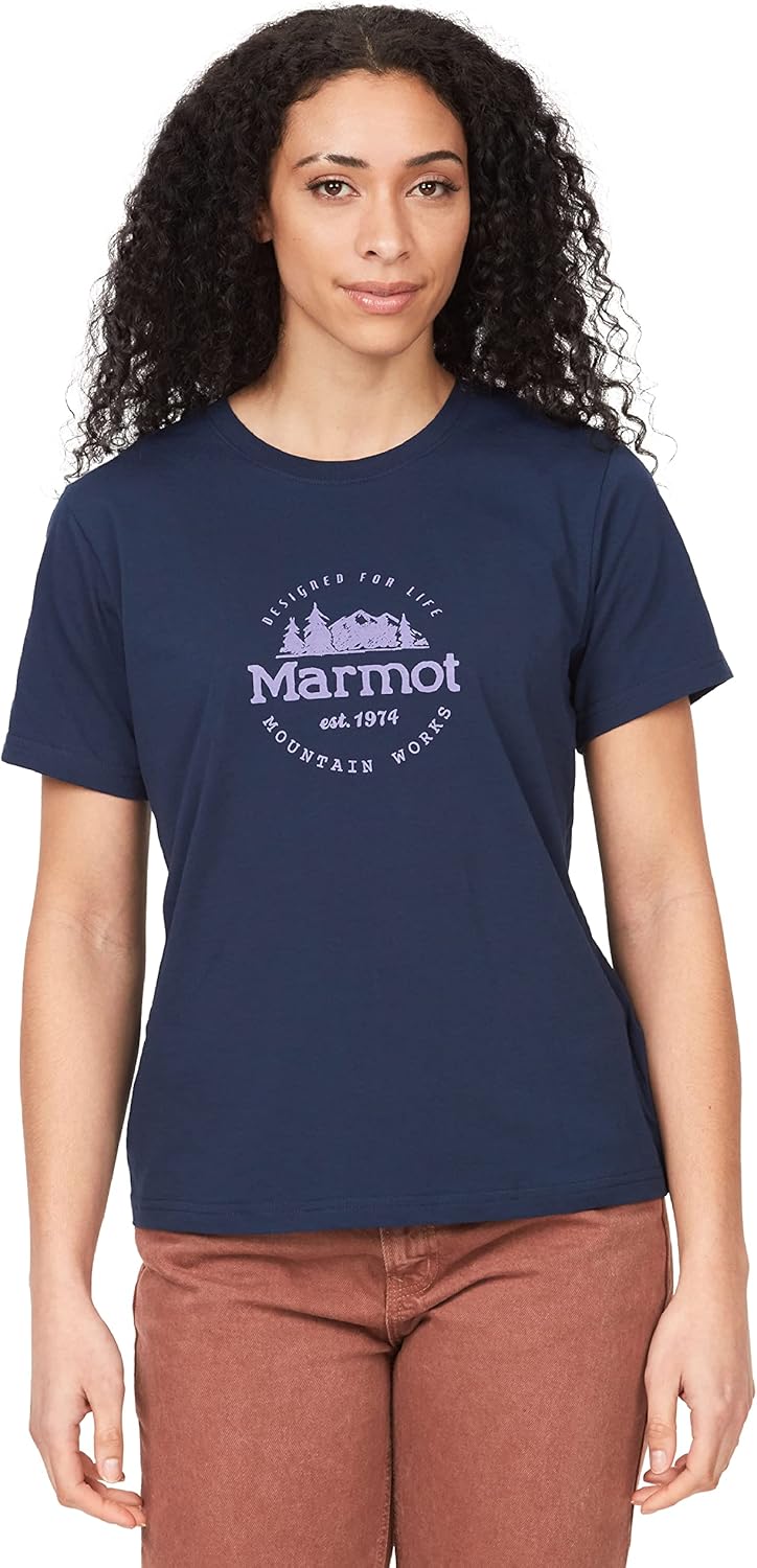MARMOT Women's Logo T-Shirts - Printed Graphic on Cotton Tee - Image 9