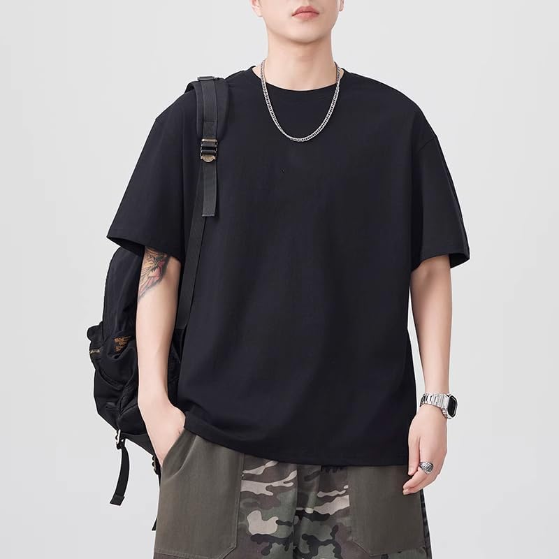 Men's Printed Japanese Streetwear Short Sleeve T-Shirt for Casual Wear-White-Large - Image 3