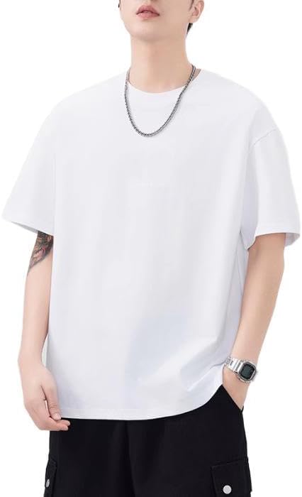 Men's Printed Japanese Streetwear Short Sleeve T-Shirt for Casual Wear-White-Large - Image 7