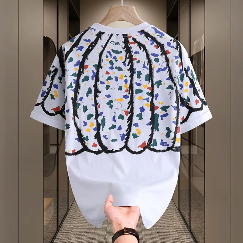 Men's T-Shirt Printed Sports Round Neck Short Sleeve top for Men - Image 3