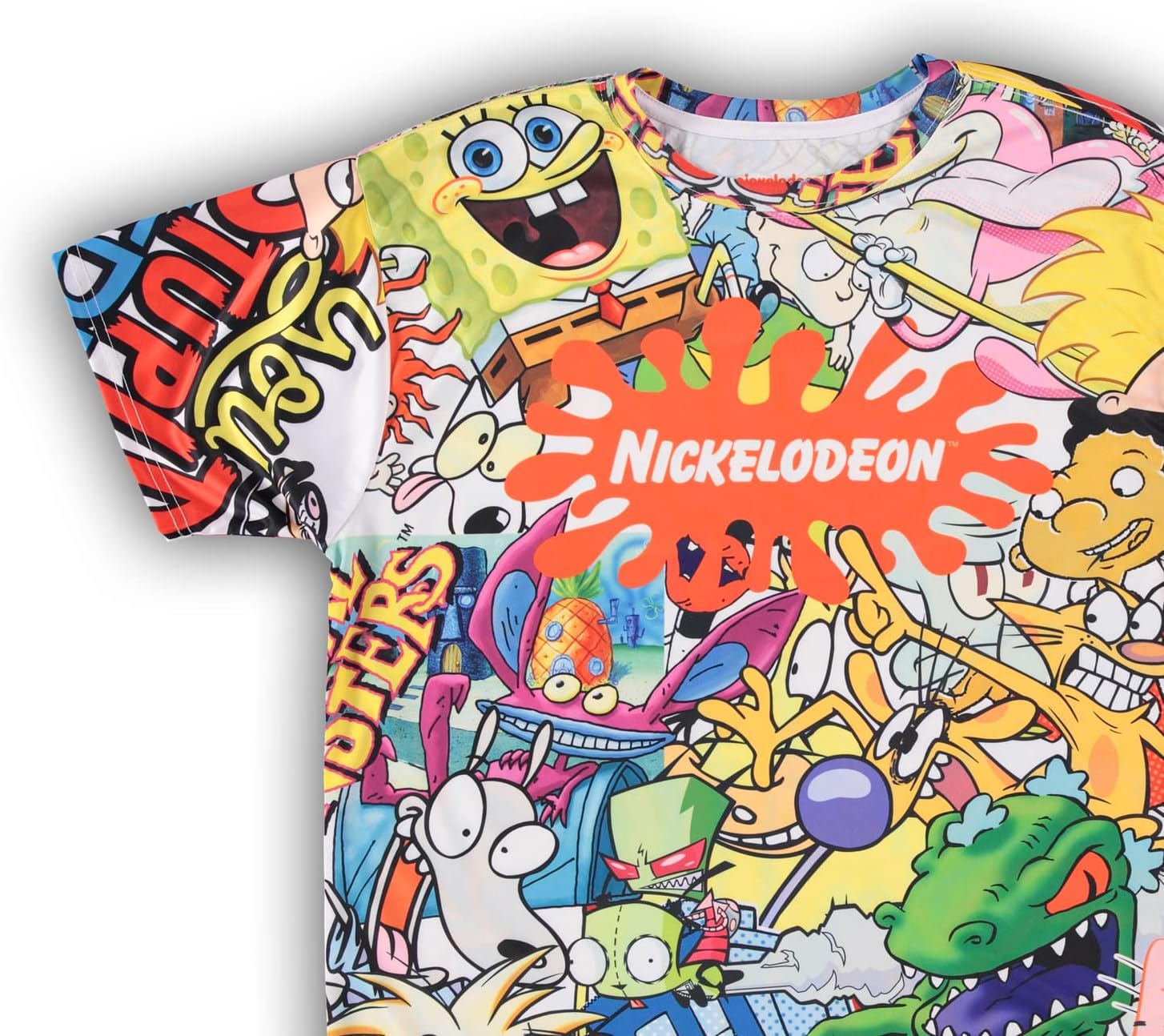 Nickelodeon Mens 90s Cartoon Shirt - Rugrats Hey Arnold Ren & Stimpy Rocko's Modern Life Tie Dye - Image 4