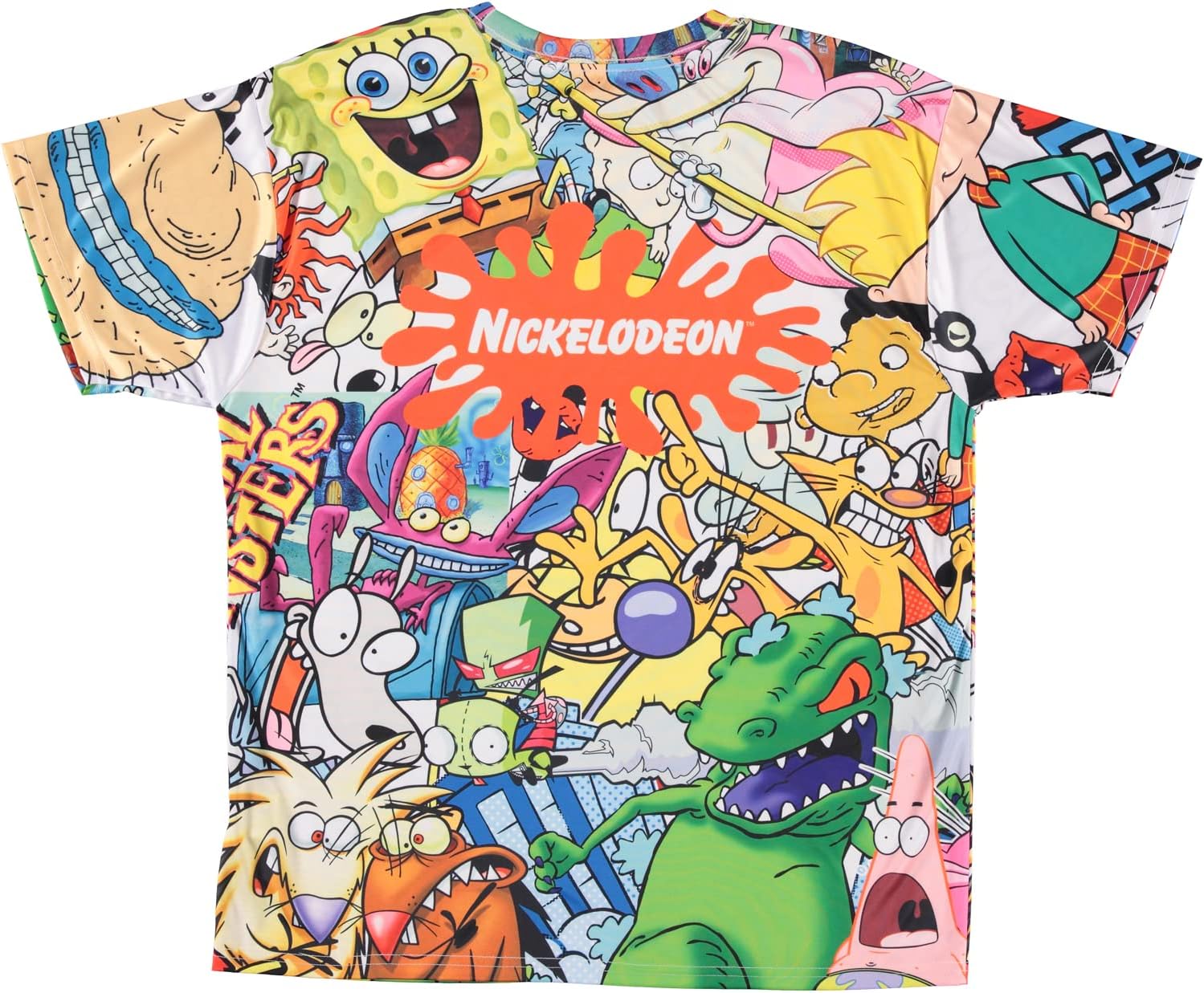 Nickelodeon Mens 90s Cartoon Shirt - Rugrats Hey Arnold Ren & Stimpy Rocko's Modern Life Tie Dye - Image 2