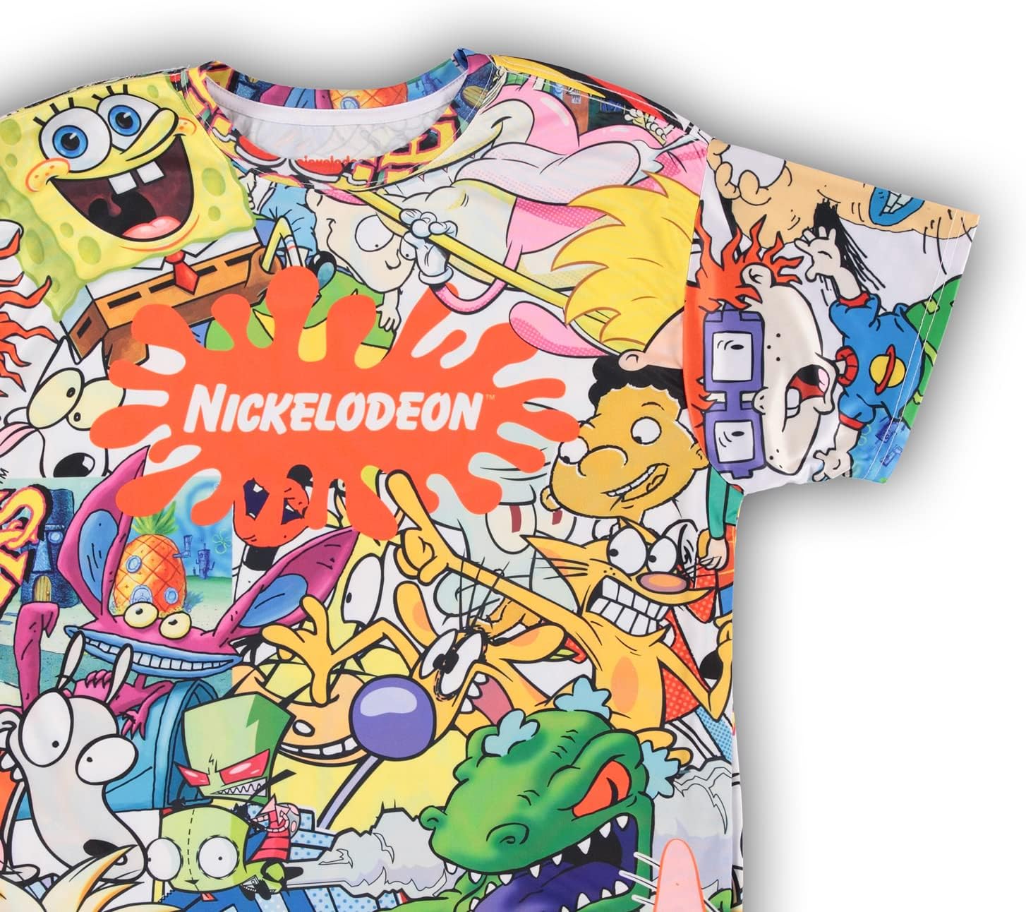 Nickelodeon Mens 90s Cartoon Shirt - Rugrats Hey Arnold Ren & Stimpy Rocko's Modern Life Tie Dye - Image 5