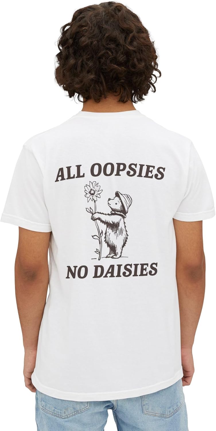 Oopsies No Daisies Graphic Tee, Unisex Pocket T-Shirt, Fun Graphic Top, Cool Tee Shirt, Hipster Clothing, Graphic Print Tee - Image 6