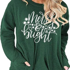 Plus Size Merry Christmas Baseball T-Shirt Women 3\/4 Sleeve Holiday Splicing Tee Tops