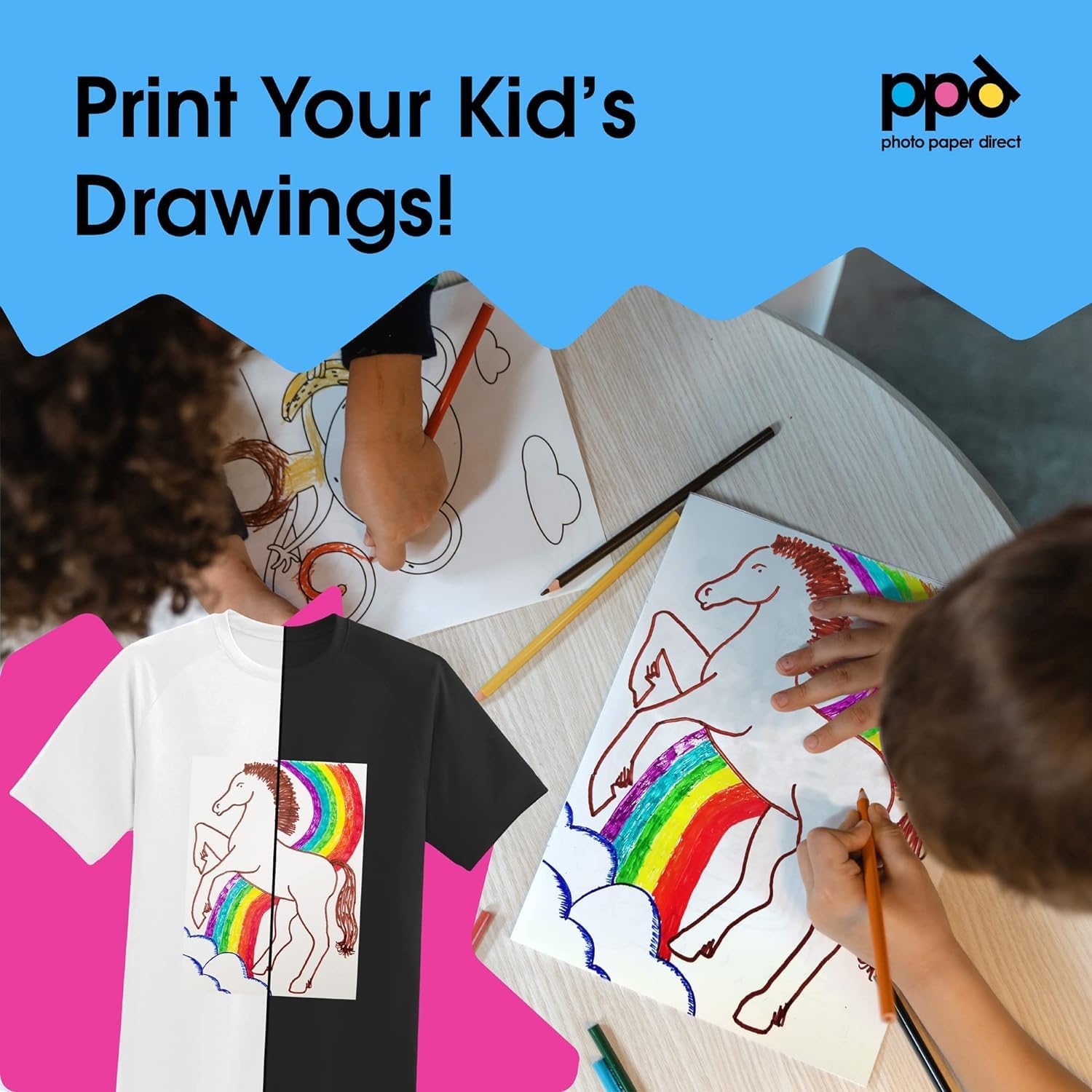 PPD 20 Sheets 8.5x11 - Inkjet Iron-on Heat Transfer Paper for Mixed Light & Dark Fabric and T-Shirts - Premium - PPD-5-MIX-20 - Image 3