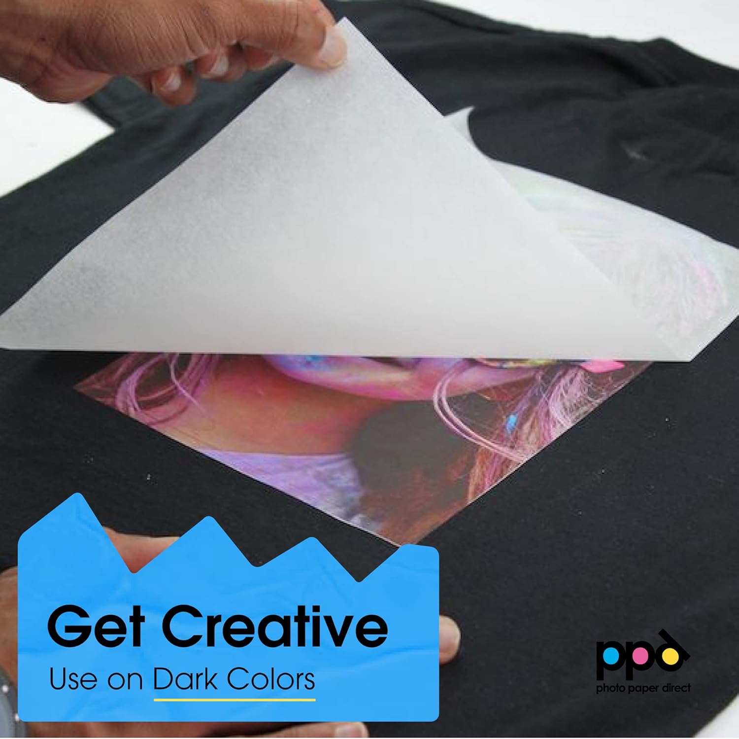 PPD 50 Sheets 8.5x11" - Inkjet Iron-on Heat Transfer Paper for Black & Dark Fabric and T-Shirts - Premium - PPD-4-50 - Image 8