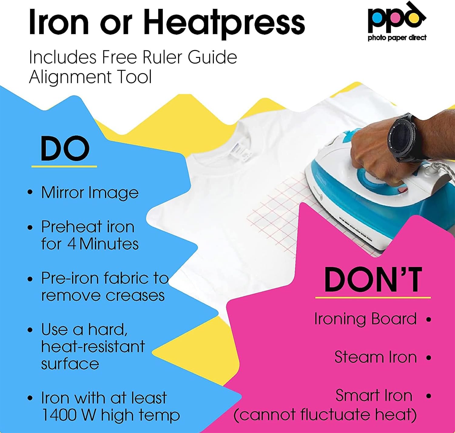 PPD 50 Sheets 8.5x11\u201D - Inkjet Iron-on Heat Transfer Paper for White & Light Fabric and T-Shirts - Premium - PPD-1-50 - Image 6