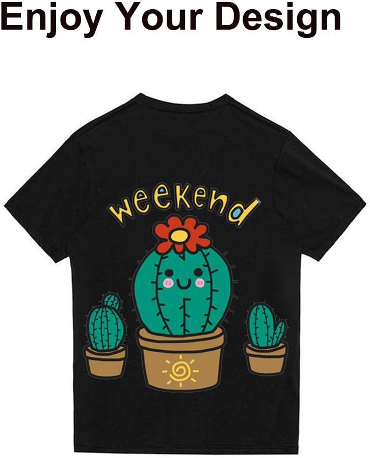 Printable Heat Transfer Vinyl Paper Inkjet Printer Iron on HTV for Dark Fabrics or T-shirts, A4 Size Pack of 10 - Image 6