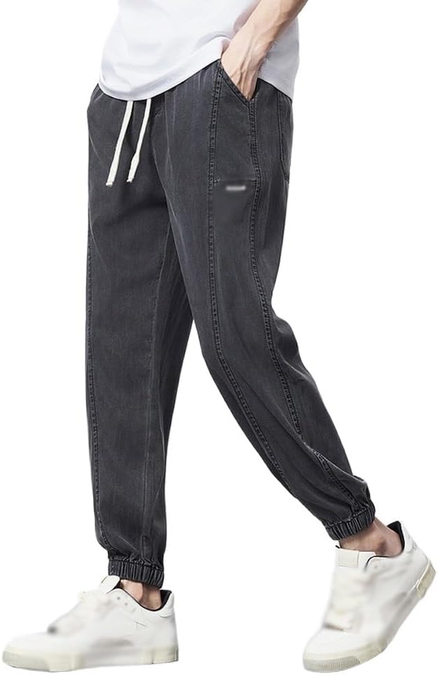 SIDUFHAOPKLL Jeans Elastic Waist Thin Pants