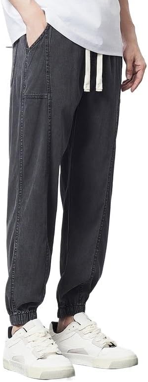 SIDUFHAOPKLL Jeans Elastic Waist Thin Pants - Image 4