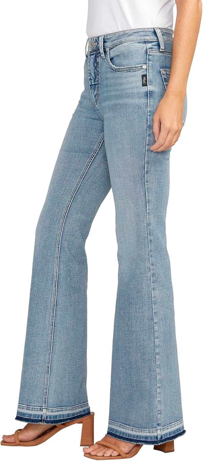 Silver Jeans Co. Women's Most Wanted Mid Rise Flare Jeans - Image 2
