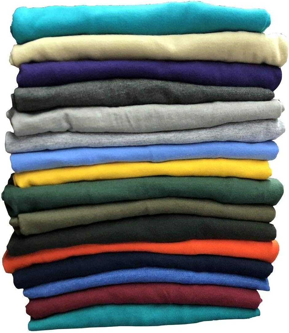 SOCKS'NBULK Men's Cotton Crew Neck Regular T-Shirts Bulk Short Sleeve Lightweight Tees Mix Colors - Image 5