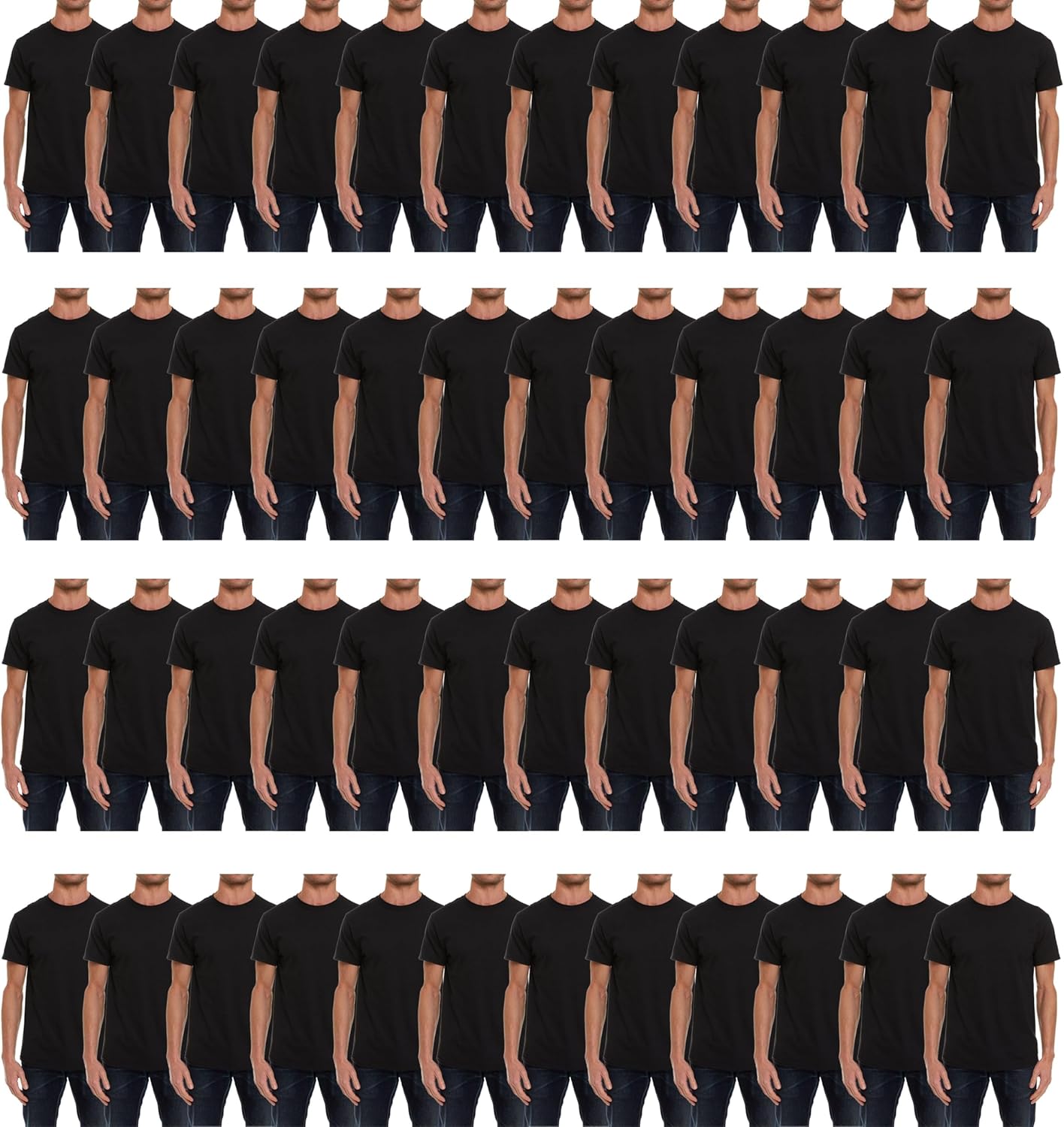 SOCKS'NBULK Men's Cotton Crew Neck Regular T-Shirts Bulk Short Sleeve Lightweight Tees Mix Colors - Image 22