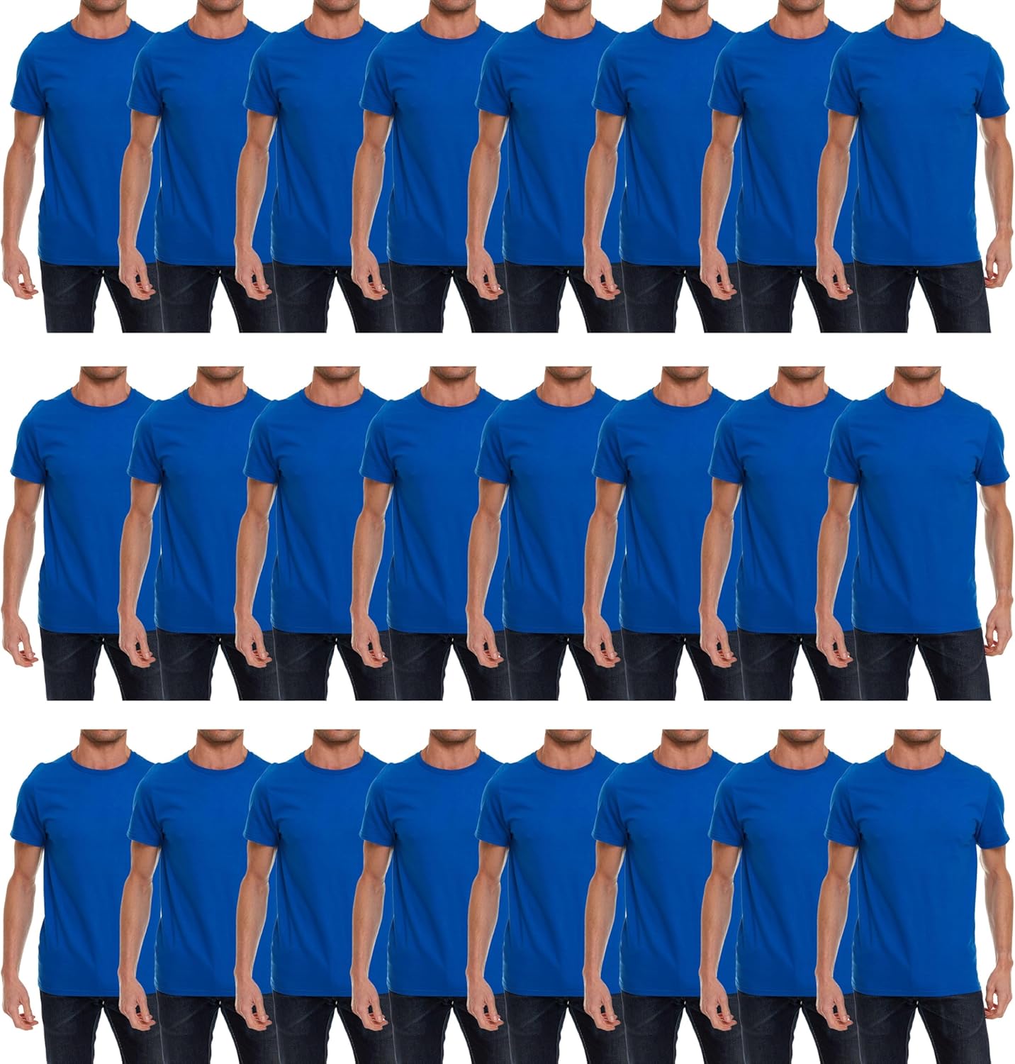 SOCKS'NBULK Men's Cotton Crew Neck Regular T-Shirts Bulk Short Sleeve Lightweight Tees Mix Colors - Image 13