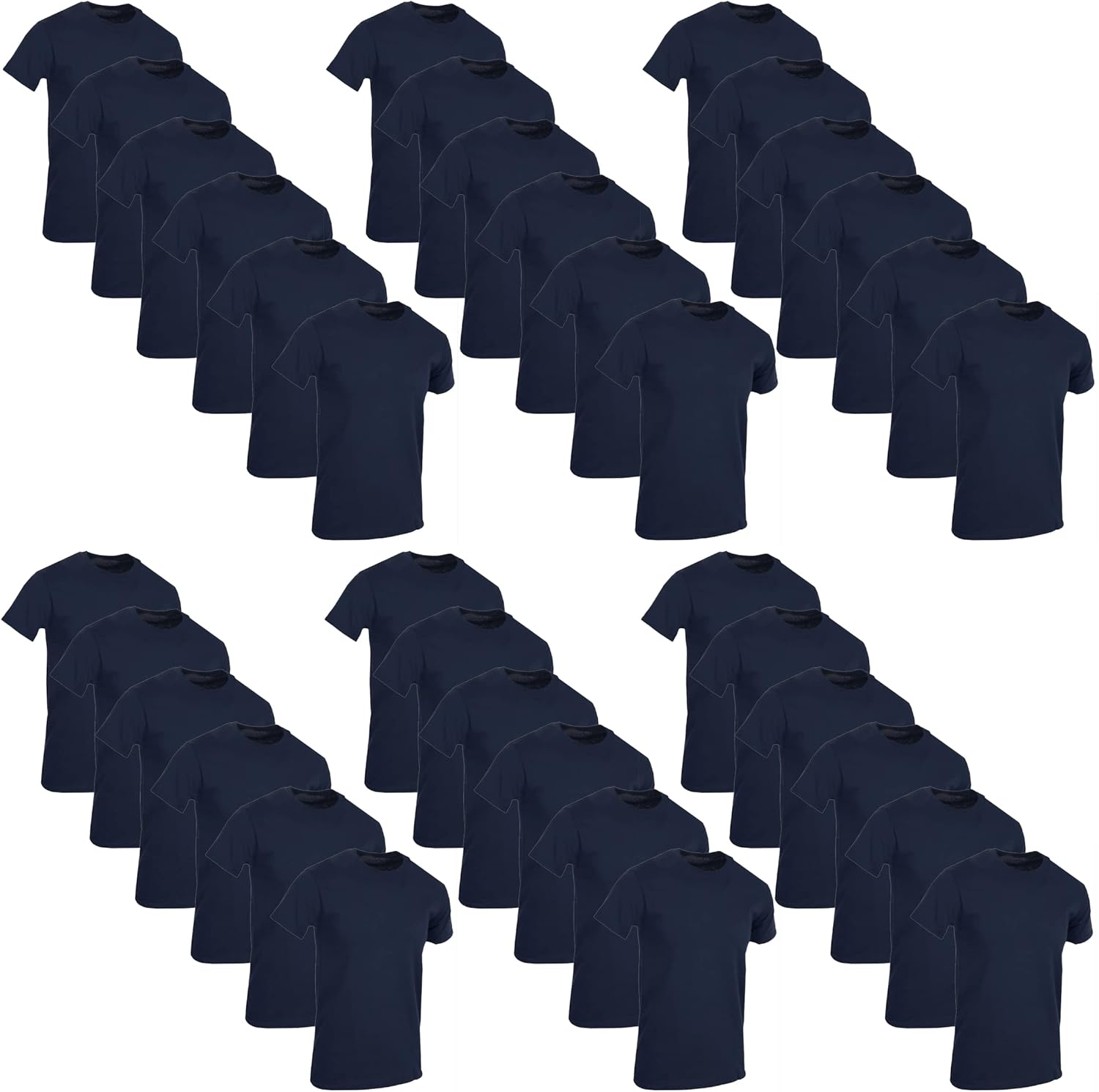 SOCKS'NBULK Men's Cotton Crew Neck Regular T-Shirts Bulk Short Sleeve Lightweight Tees Mix Colors - Image 25