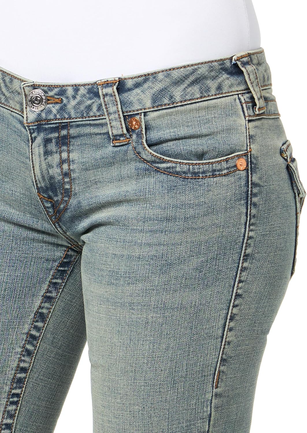 True Religion Women's Joey Low Rise Flare Jeans with Flap Pockets - Image 3