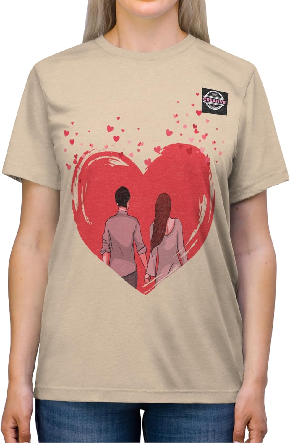 Unisex Valentine T-Shirt, Valentine Boy and Girl T-Shirt, Casual Valentine T-Shirt, Heart Graphic T-Shirt, Love Heart Shirt - Image 8