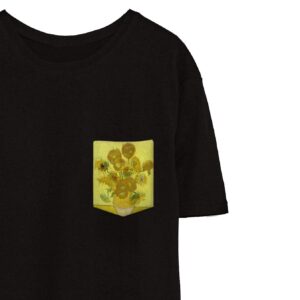 VanGogh Sunflowers, VanGogh Printing T Shirts Casual Round Neck, Oil Painting Print Tshirt Tee Tops